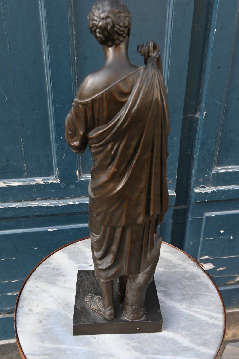 Bronze Diane de Gabies d après Praxitèle , travail XIX-photo-3