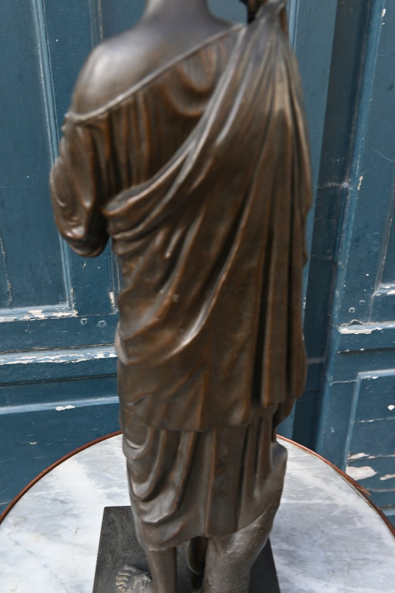 Bronze Diane de Gabies d après Praxitèle , travail XIX-photo-4