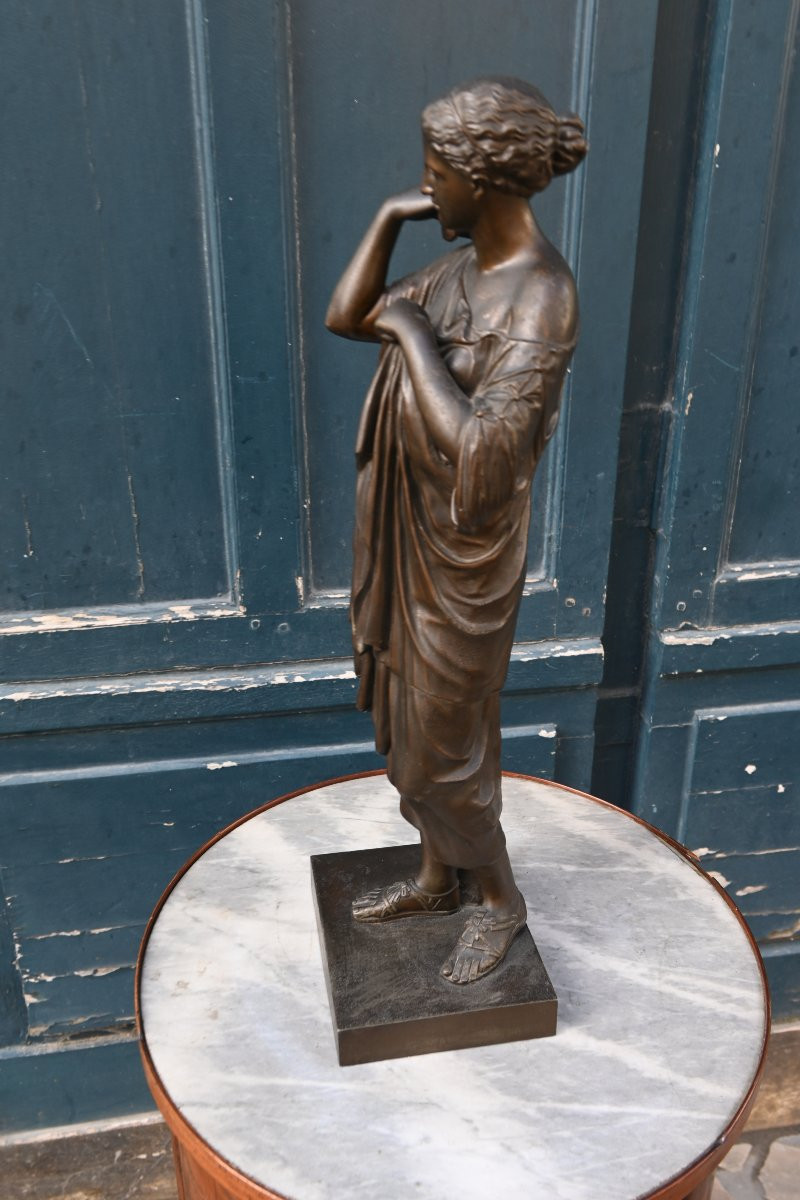 Bronze Diane de Gabies d après Praxitèle , travail XIX-photo-5