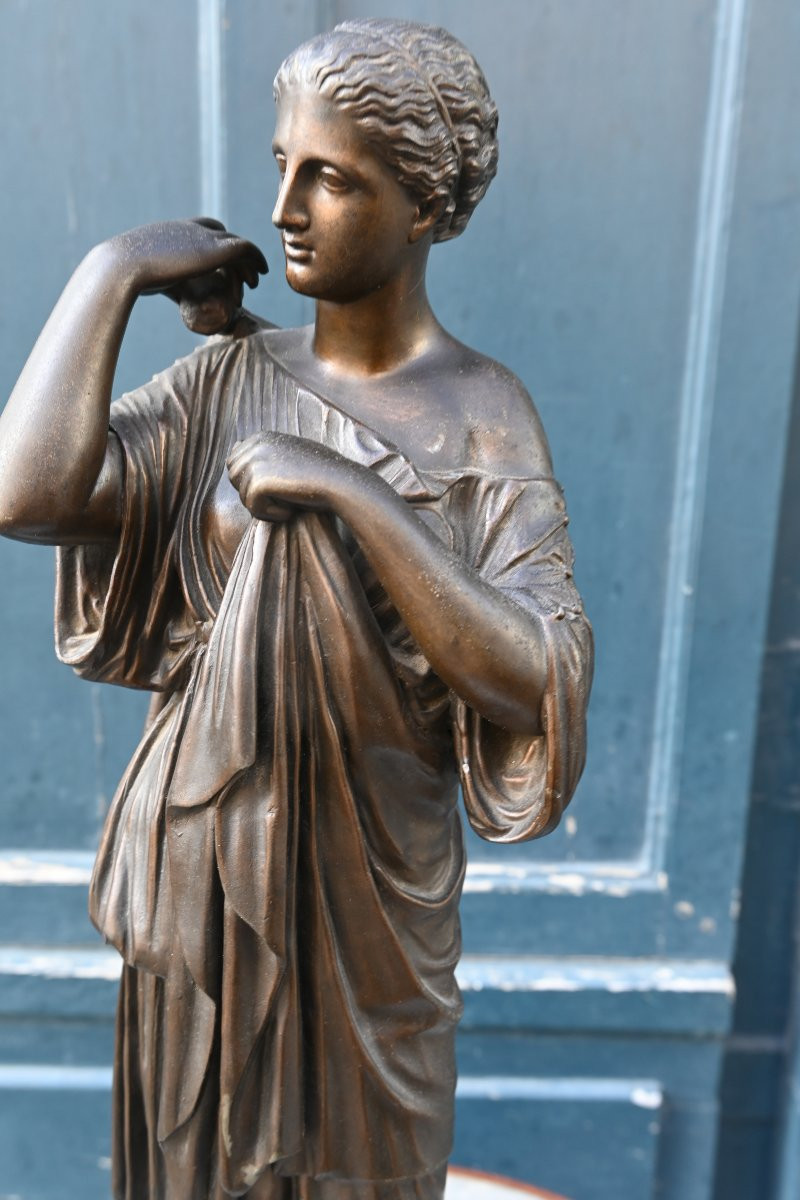 Bronze Diane de Gabies d après Praxitèle , travail XIX-photo-6