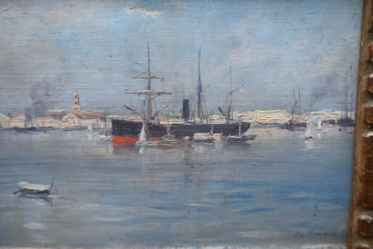 La Havane , rare représentation de la ville , huile sur carton-photo-2