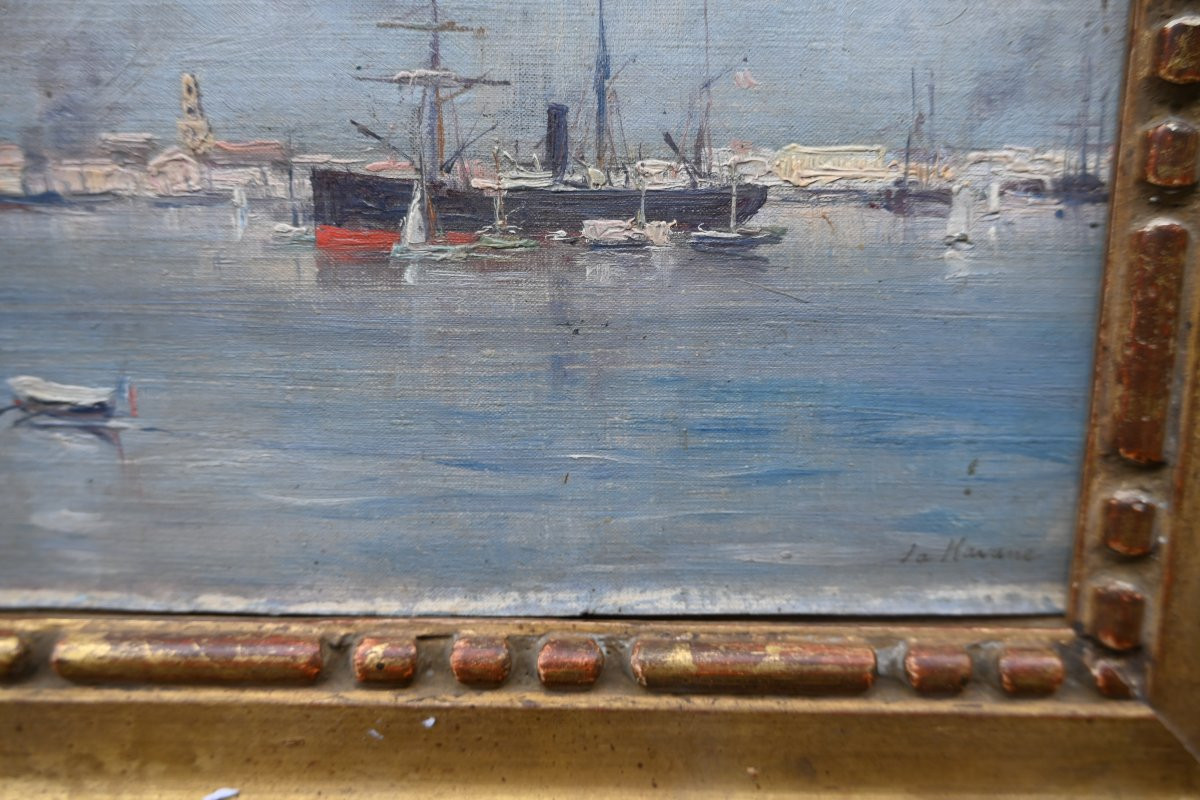 La Havane , rare représentation de la ville , huile sur carton-photo-3