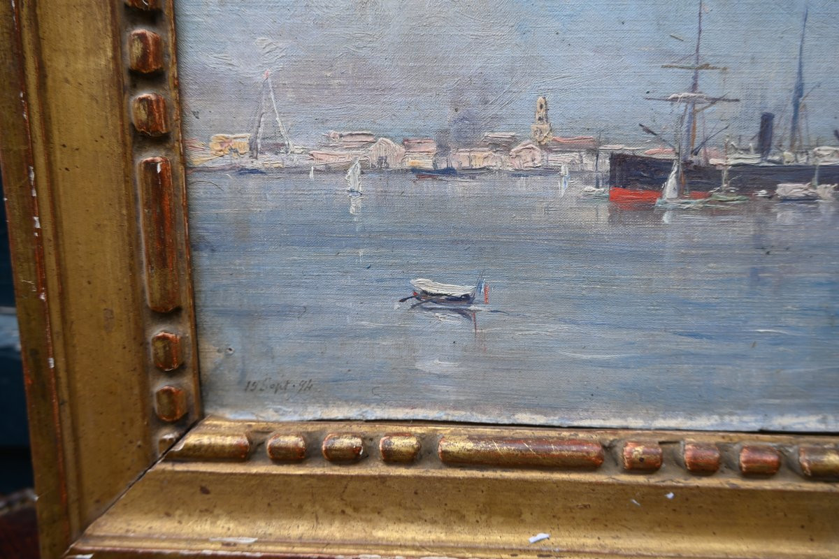 La Havane , rare représentation de la ville , huile sur carton-photo-4