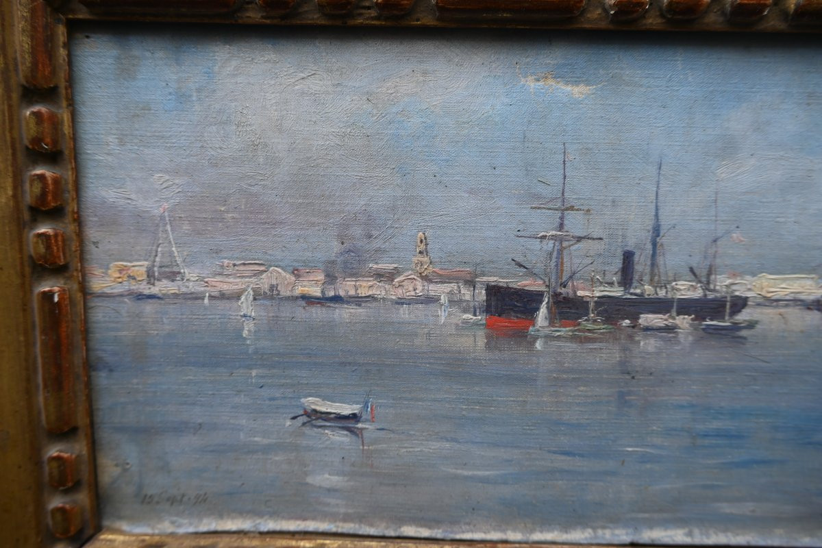 La Havane , rare représentation de la ville , huile sur carton-photo-2