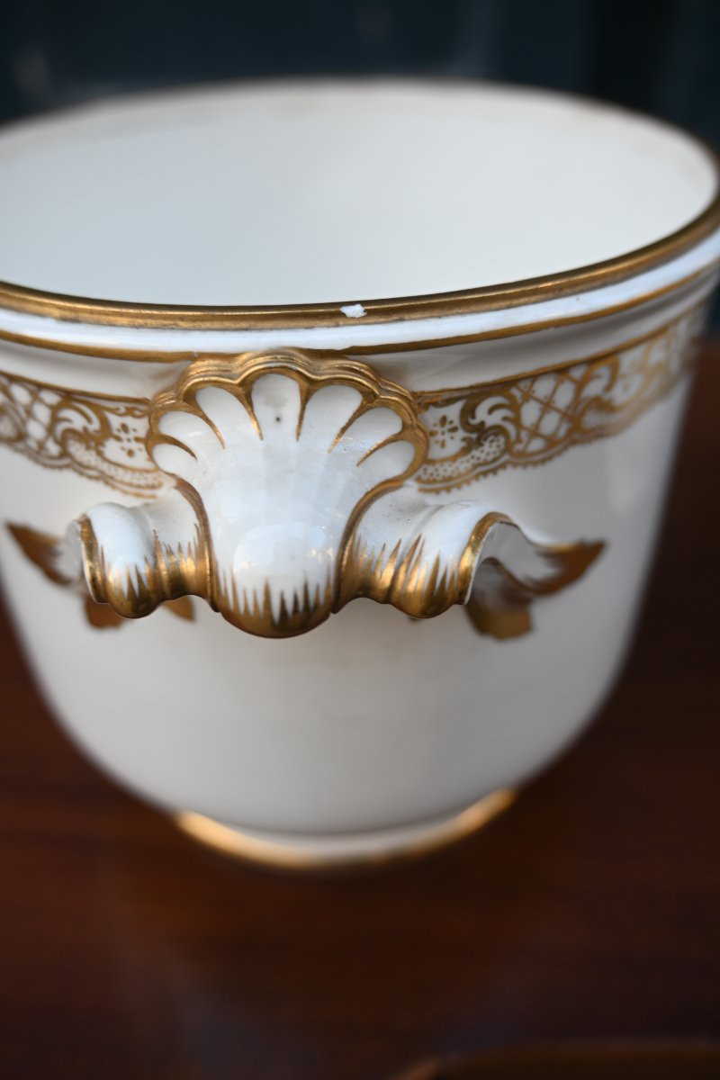 Sèvres , genre de , paire de cache pots en porcelaine-photo-5