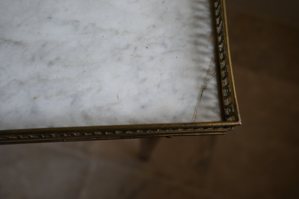 Table volante de salon d époque Louis XVI , estampillée de Stockel -photo-2