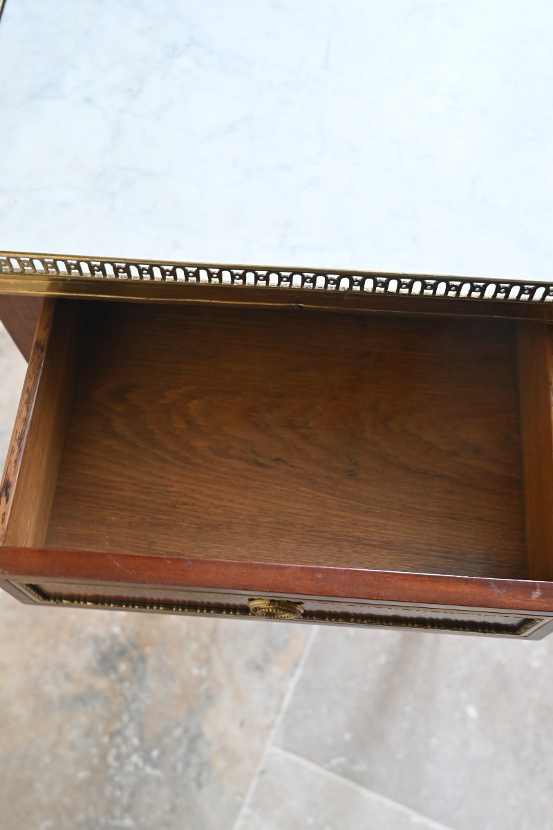 Table volante de salon d époque Louis XVI , estampillée de Stockel -photo-6