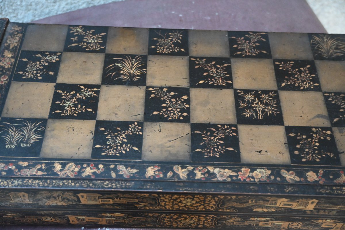 19th-century Lacquered Jacquet Box From China Or Canton-photo-3