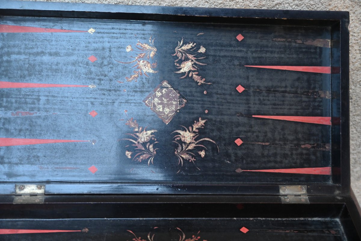 19th-century Lacquered Jacquet Box From China Or Canton-photo-2