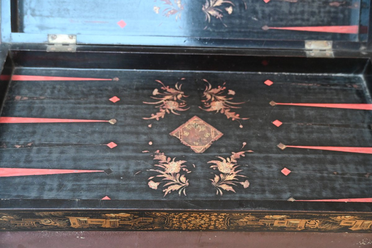 19th-century Lacquered Jacquet Box From China Or Canton-photo-3