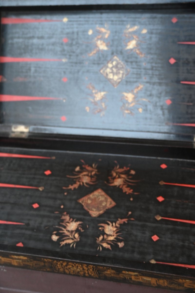 19th-century Lacquered Jacquet Box From China Or Canton-photo-4