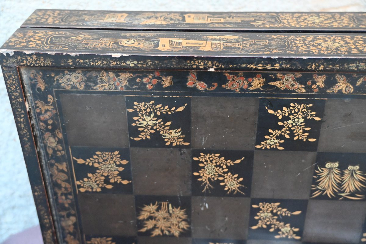 19th-century Lacquered Jacquet Box From China Or Canton-photo-5