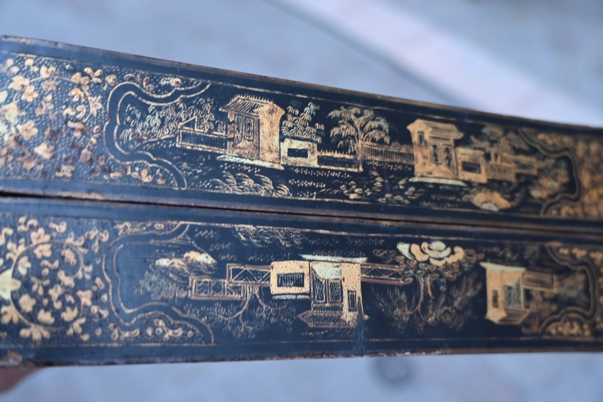 19th-century Lacquered Jacquet Box From China Or Canton-photo-7