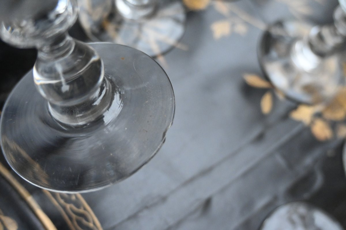 Set Of 18 Glasses With Wide, Flat Sides, 19th Century-photo-3