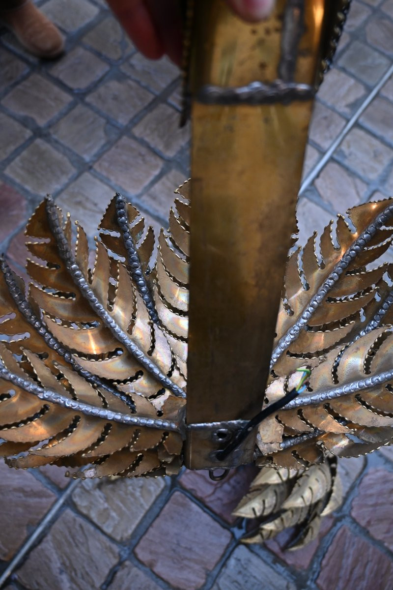 Maison Jansen , paire d appliques Palmier vers 1970-photo-4