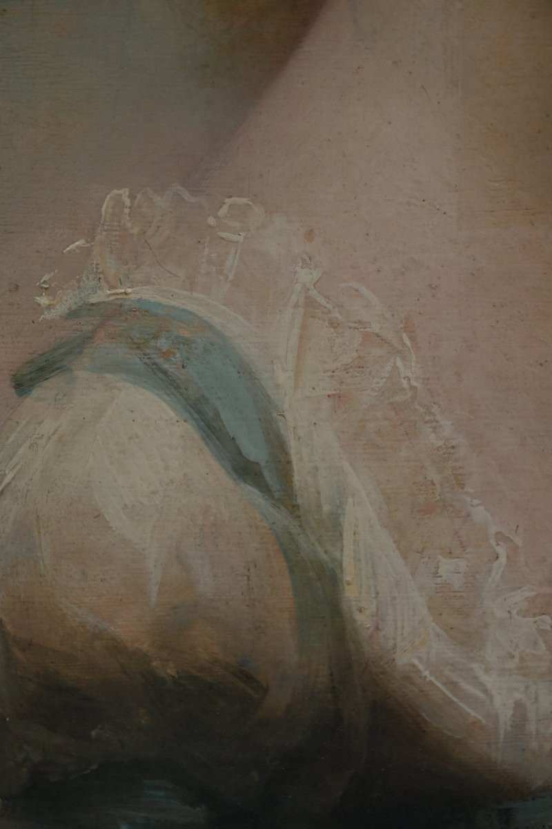 George Romney, Follower, Portrait Of A Young Girl, Late 18th/early 19th Century, English School-photo-4