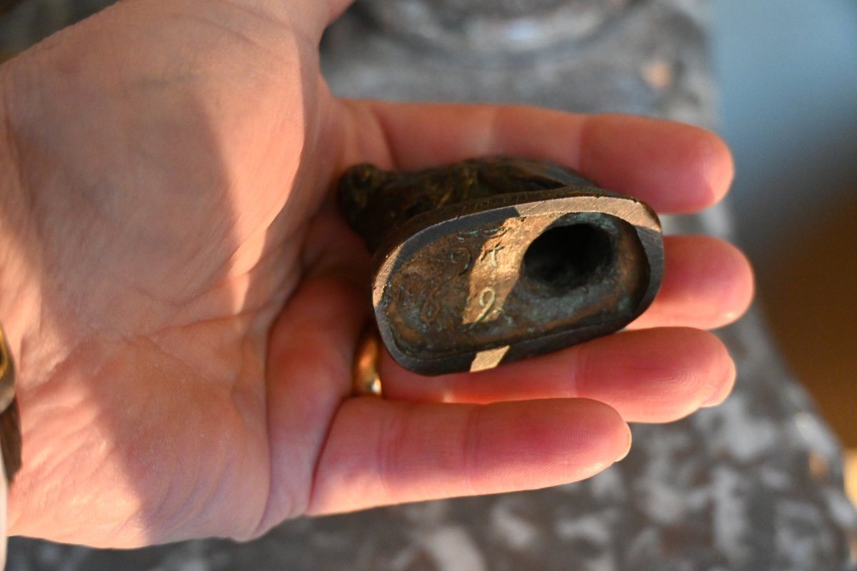 Barye, Small Bronze, The Frightened Hare, Barbedienne -photo-3