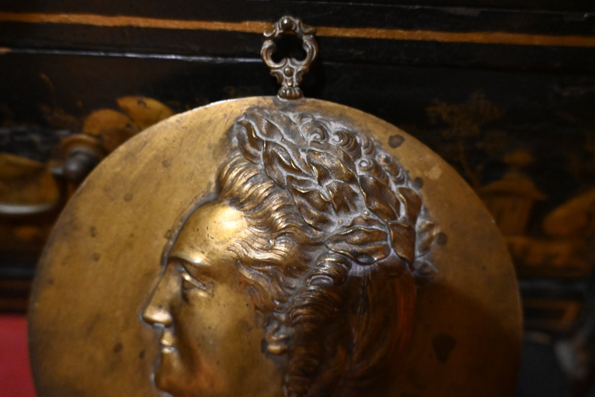 Catherine II Of Russia Bronze Medallion, 18th Century-photo-2