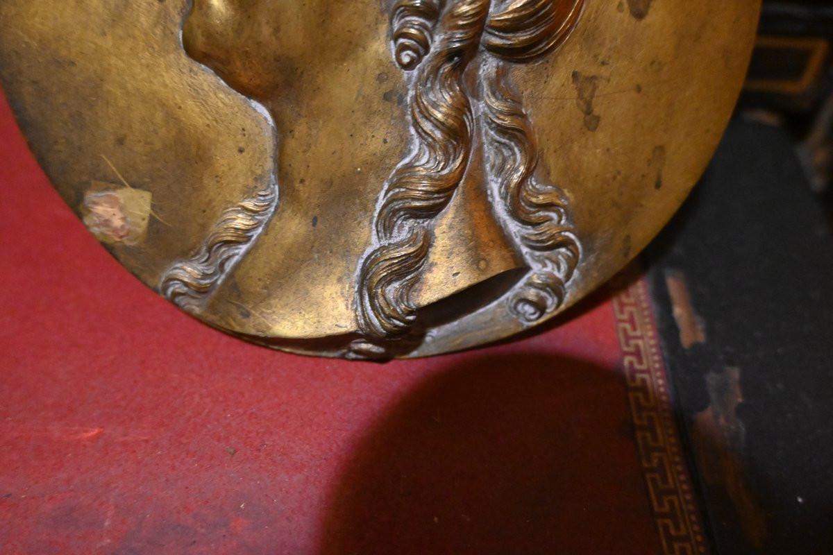 Catherine II Of Russia Bronze Medallion, 18th Century-photo-5