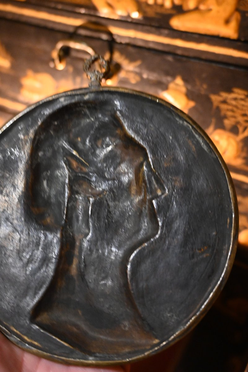 Catherine II Of Russia Bronze Medallion, 18th Century-photo-6