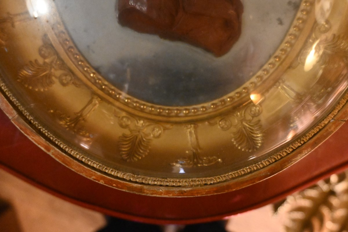 David  d Angers , dans le gout  de ,rare médaillon en cire  début XIX-photo-2