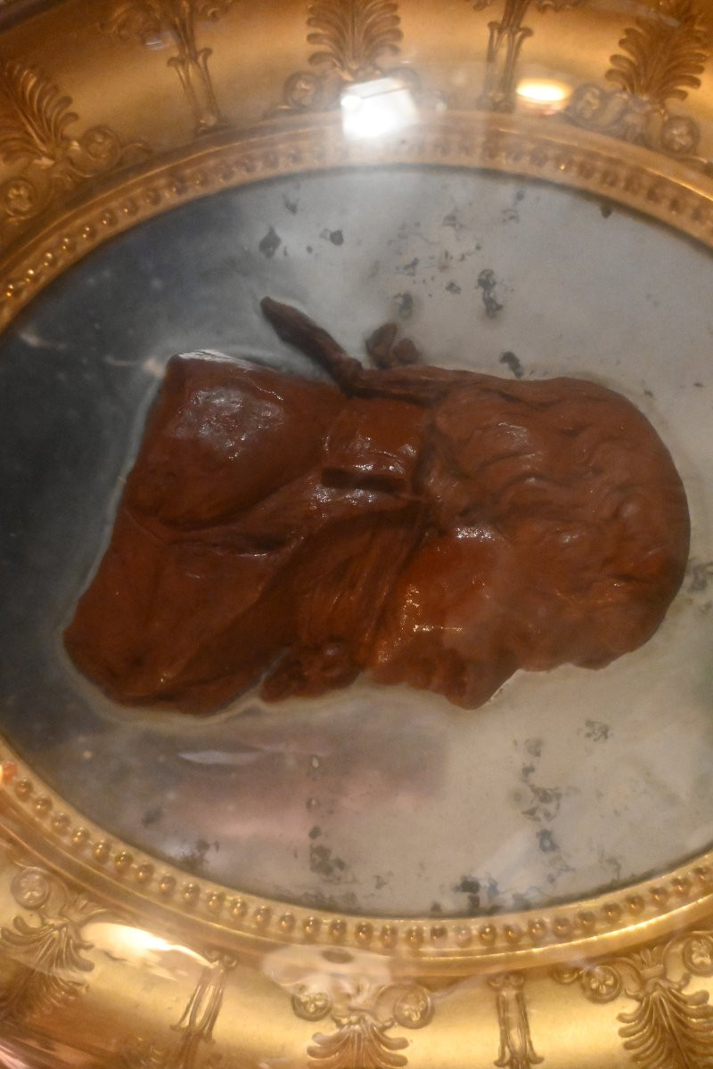 David  d Angers , dans le gout  de ,rare médaillon en cire  début XIX-photo-4