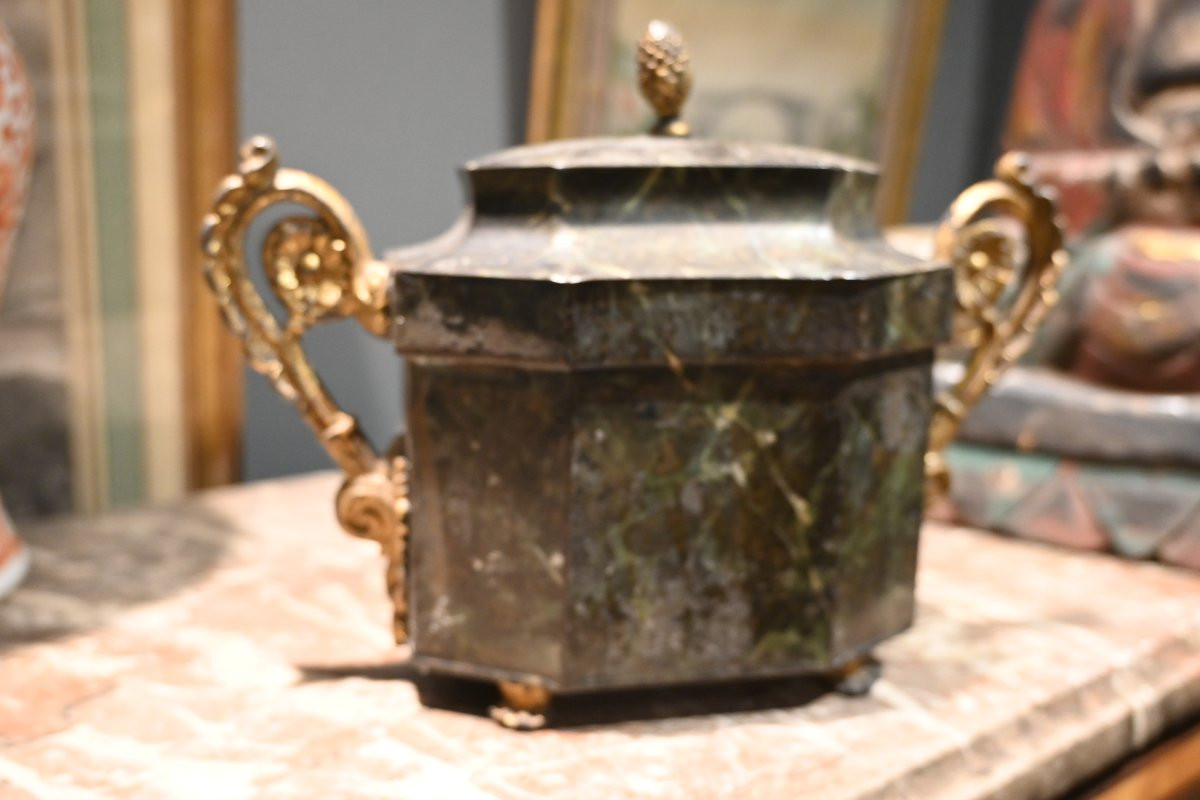 Oeufrier en tôle peinte d époque Restauration XIX-photo-4