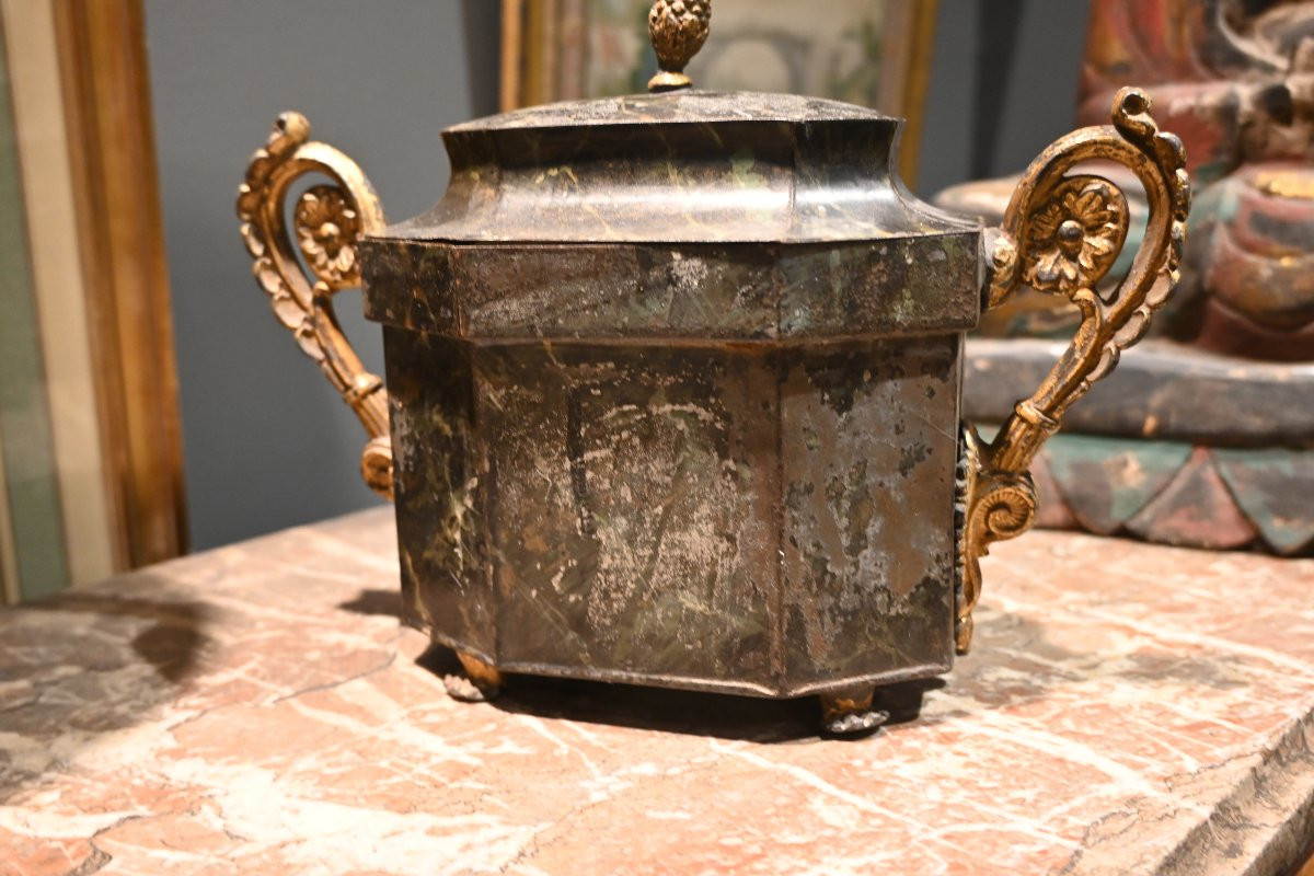 Oeufrier en tôle peinte d époque Restauration XIX-photo-6