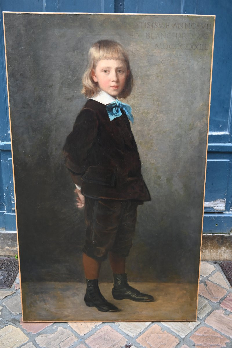 19th-century Full-length Portrait Signed By Blanchard-photo-2