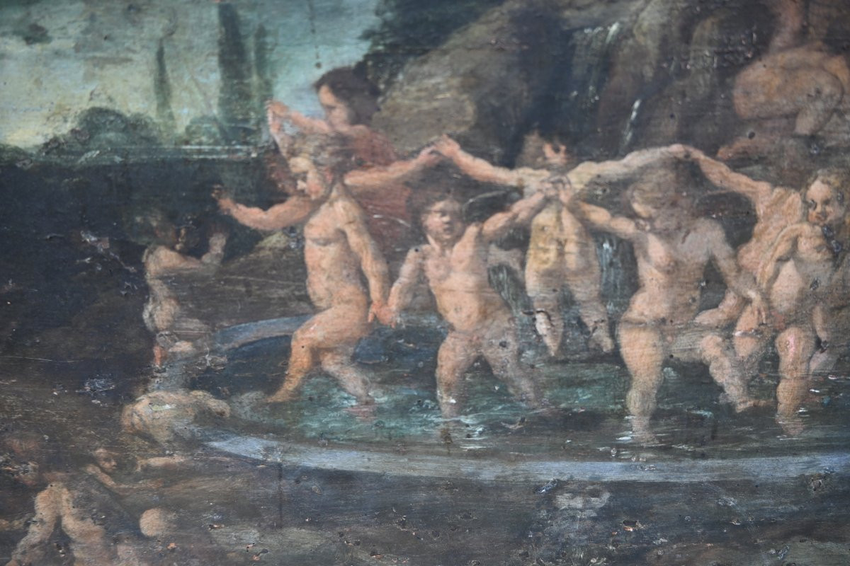 Italian School Circa 1700, The Bath Of The Putti-photo-6