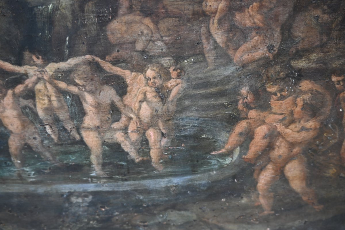 Italian School Circa 1700, The Bath Of The Putti-photo-8