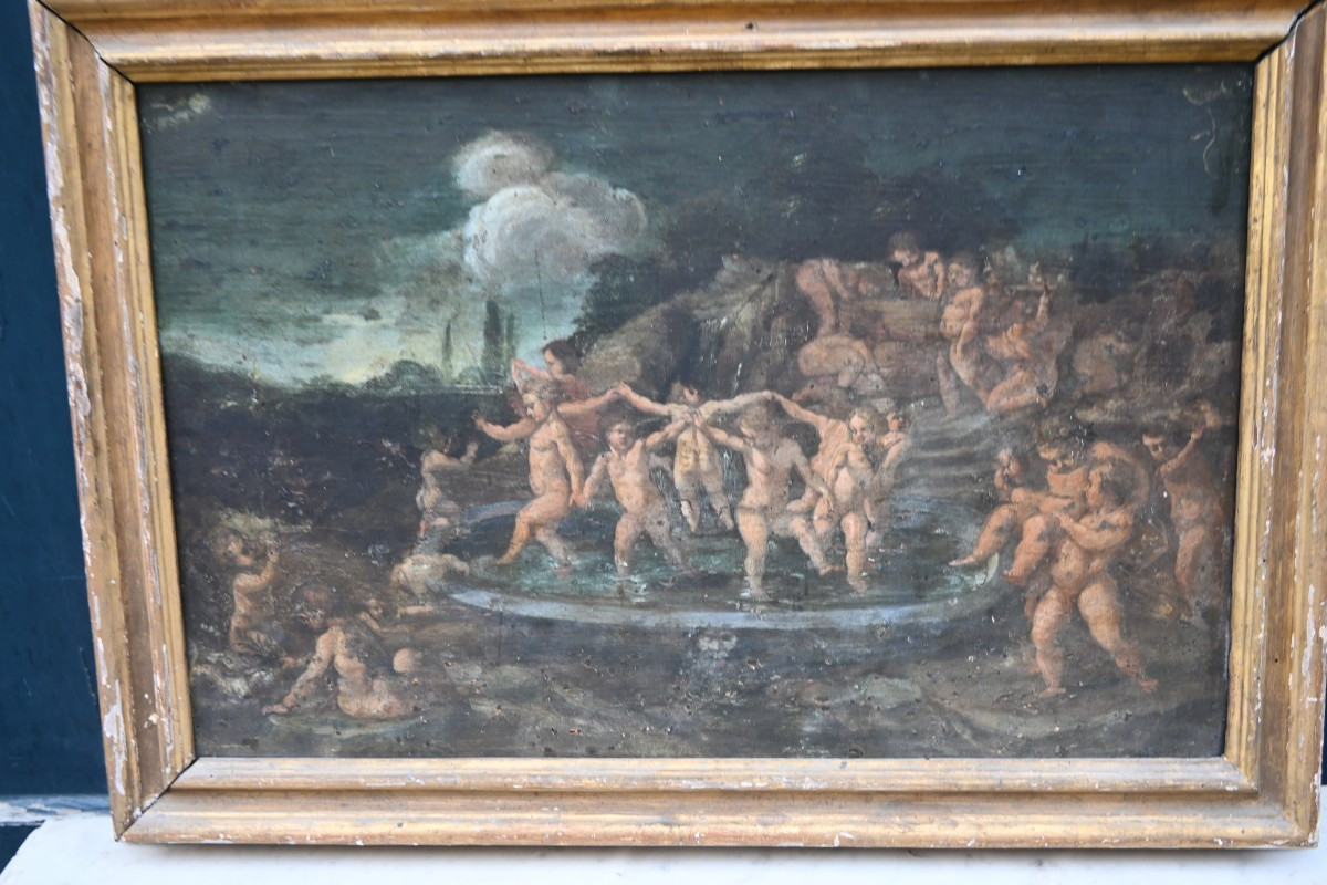 Italian School Circa 1700, The Bath Of The Putti