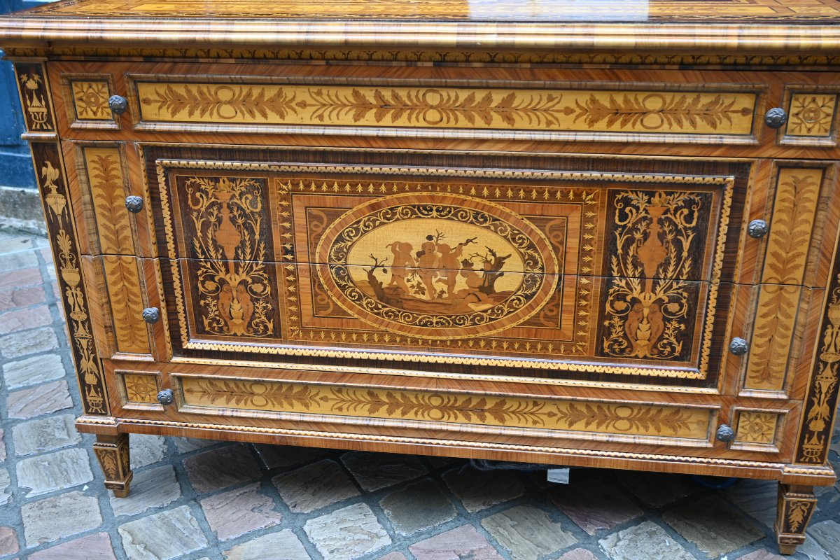 Pair Of Large Italian Chests Of Drawers, Late 19th Century, In The Style Of Giuseppe Maggiolini-photo-6