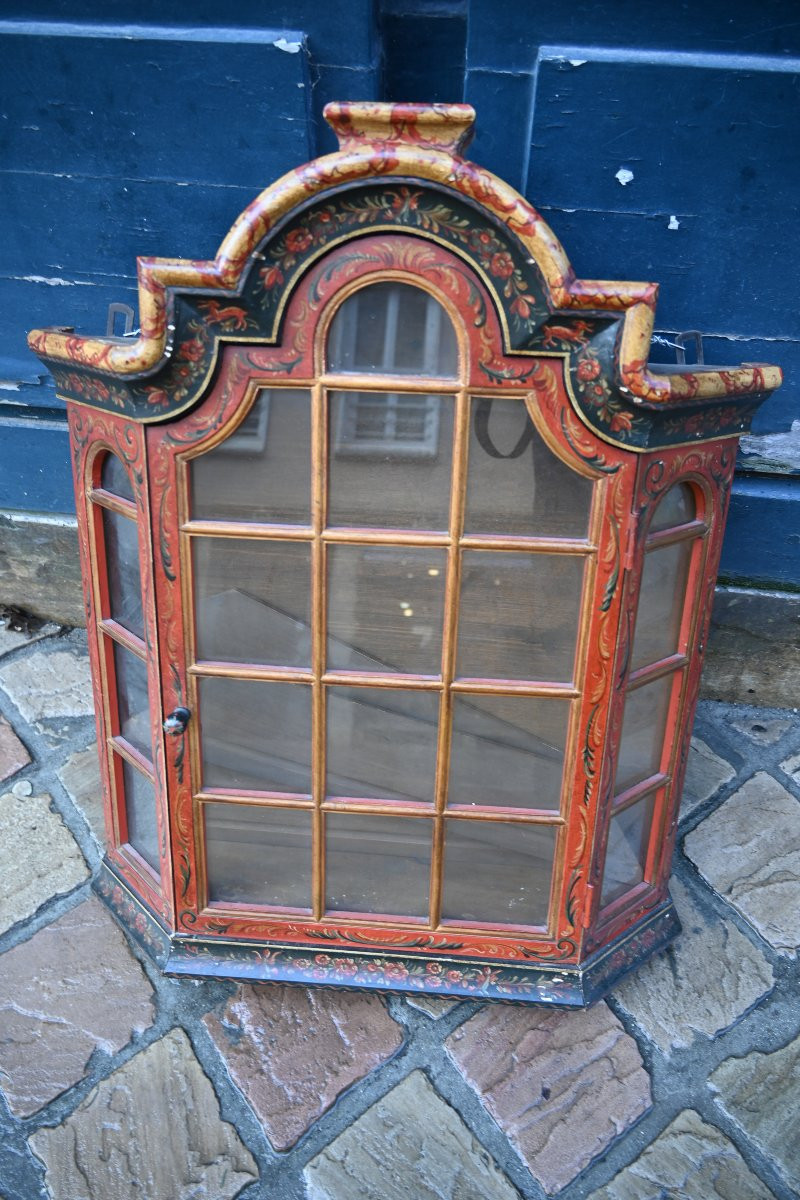 Charming Little 19th-century Painted Display Case-photo-2