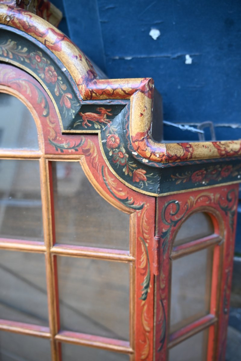 Charming Little 19th-century Painted Display Case-photo-4