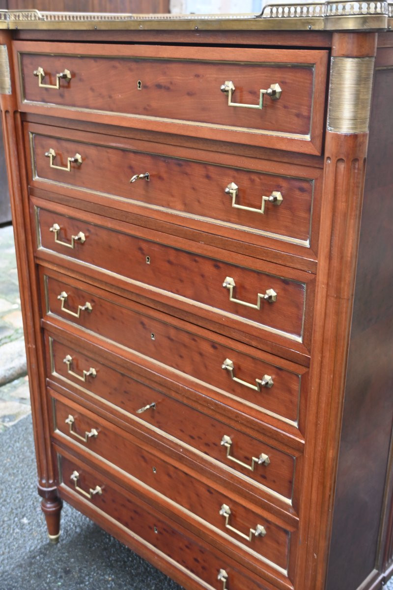 Semainier en acajou Louis XVI-photo-4