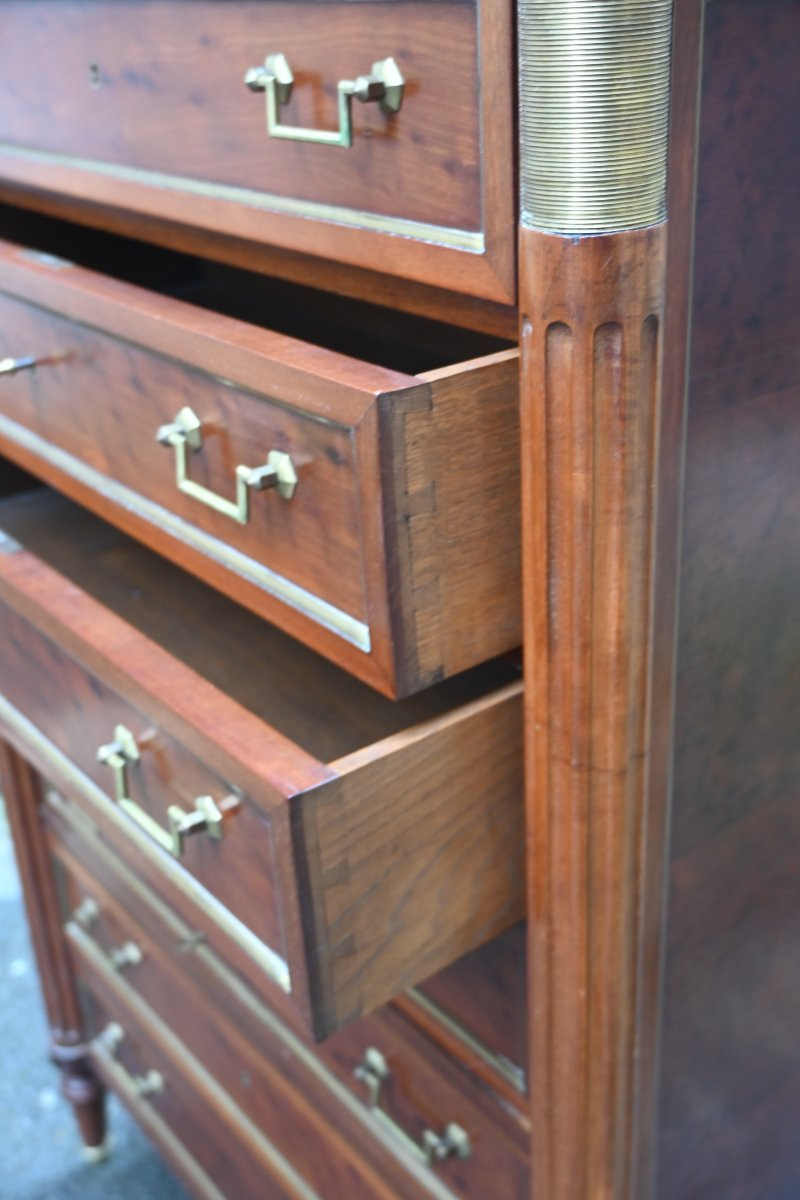 Semainier en acajou Louis XVI-photo-5