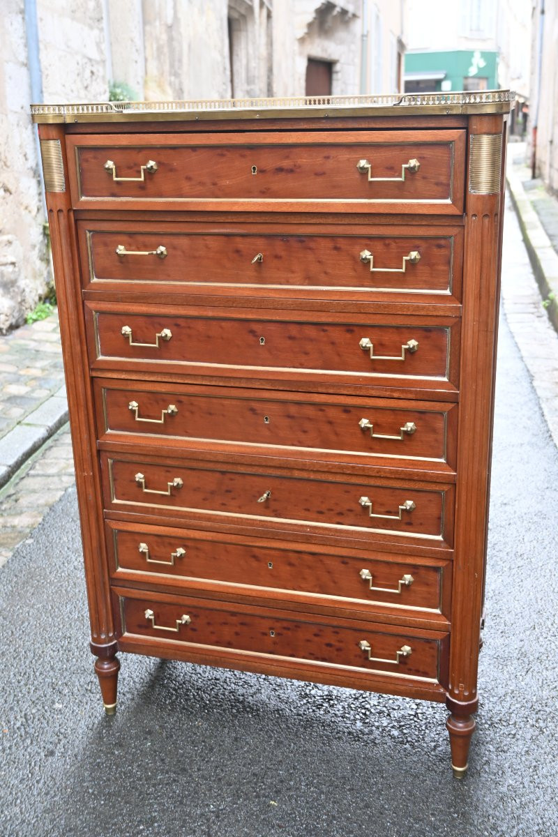 Semainier en acajou Louis XVI-photo-6