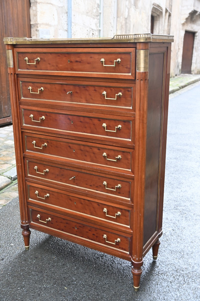 Semainier en acajou Louis XVI