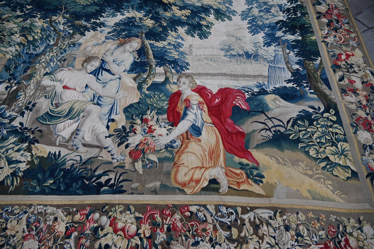 Brussels Tapestry Follower Of Lodewijk Van Schoor Early 18th Century-photo-3