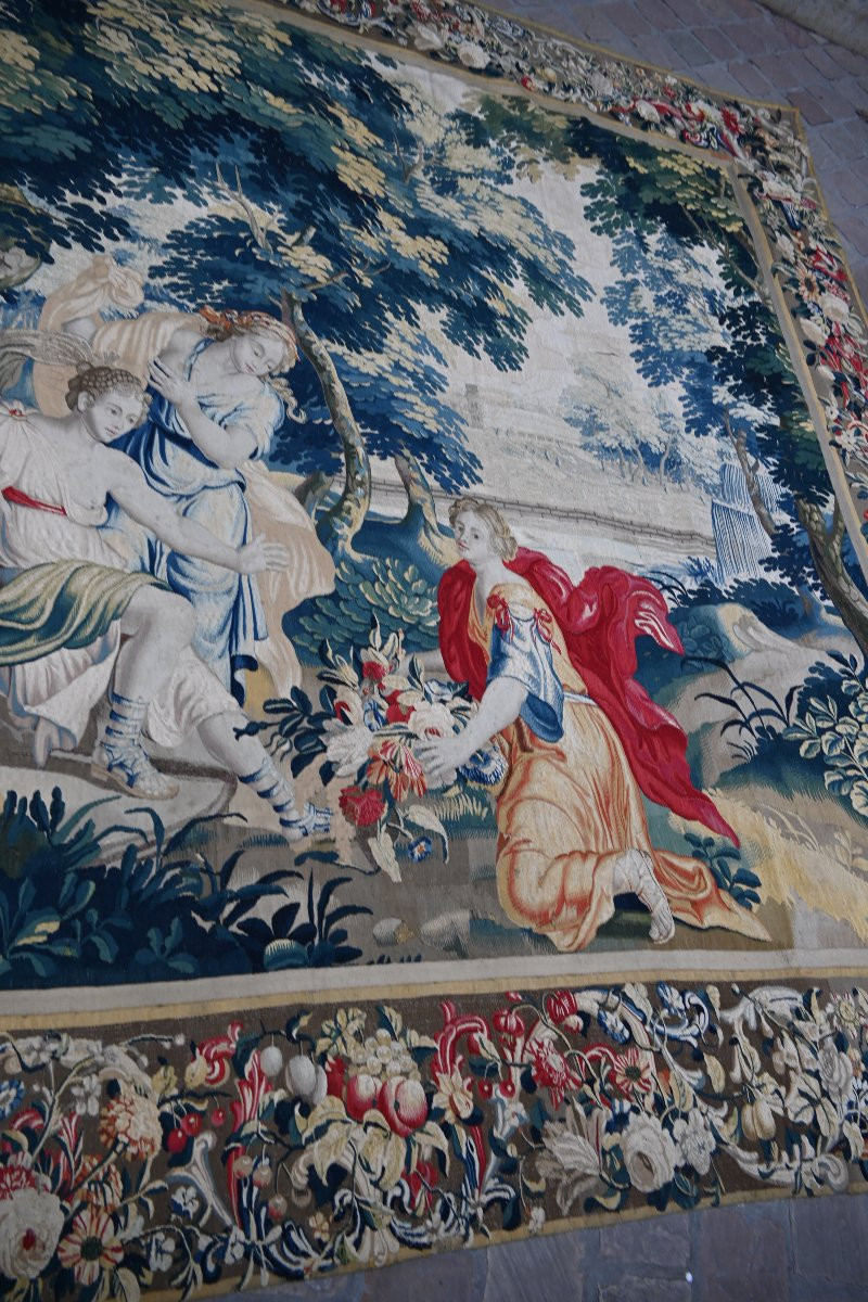 Brussels Tapestry Follower Of Lodewijk Van Schoor Early 18th Century-photo-5