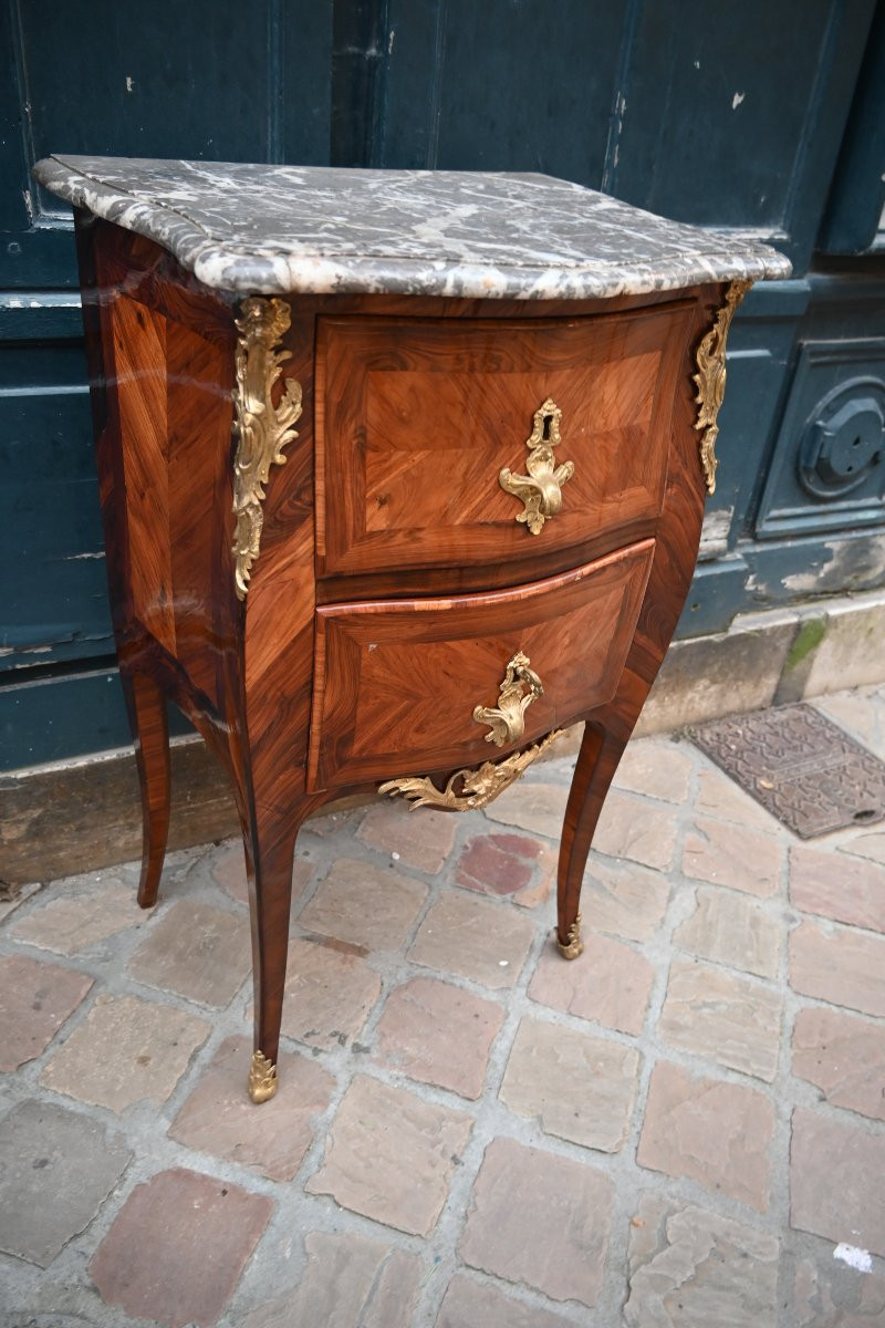 Petite commode d entre deux d époque Louis XV attribuée à Lardin-photo-4