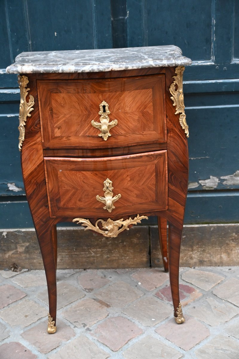 Petite commode d entre deux d époque Louis XV attribuée à Lardin-photo-5