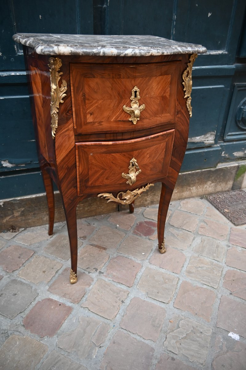Petite commode d entre deux d époque Louis XV attribuée à Lardin-photo-6