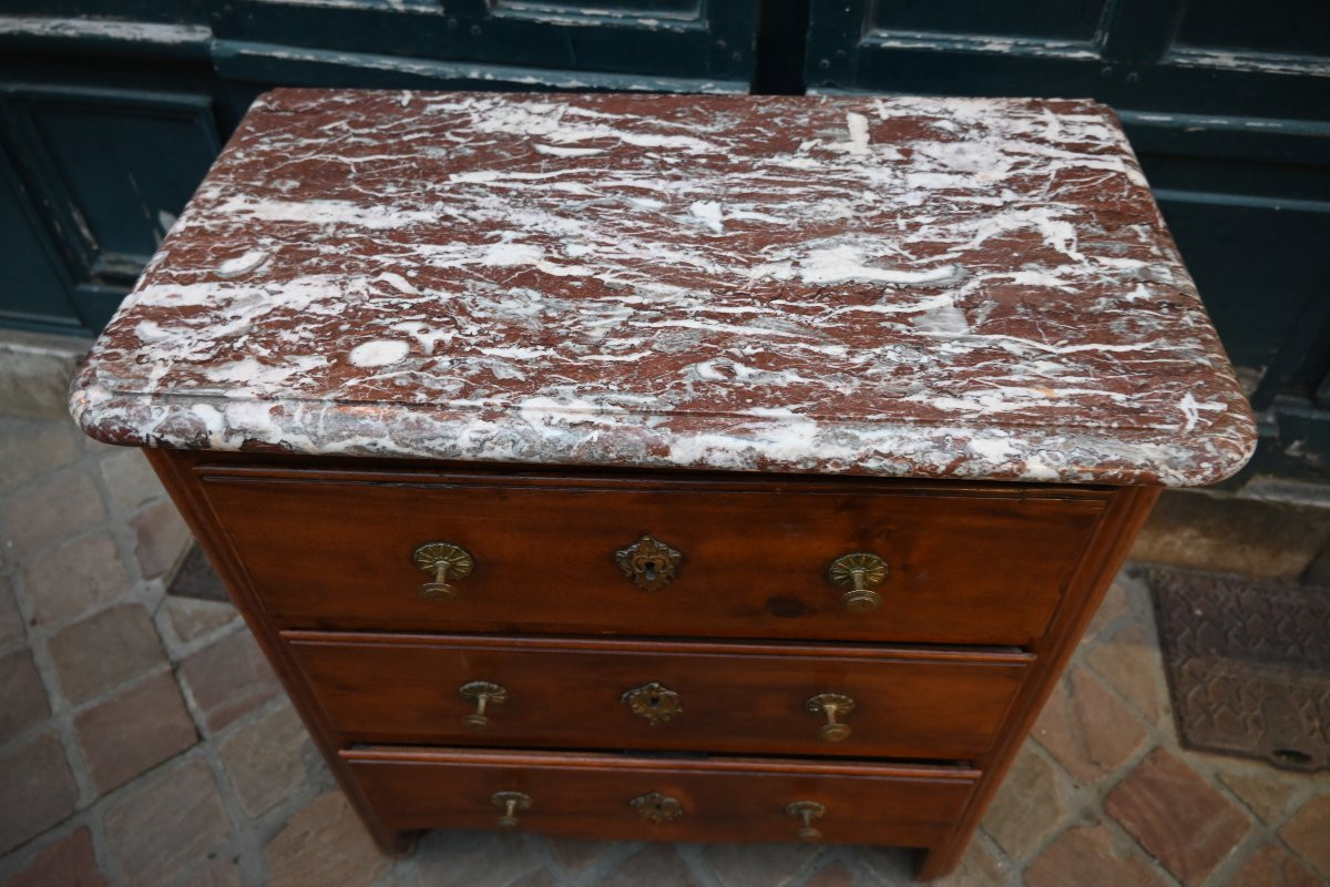 Small Chest Of Drawers, In Natural Wood, Stamped Duval -photo-4