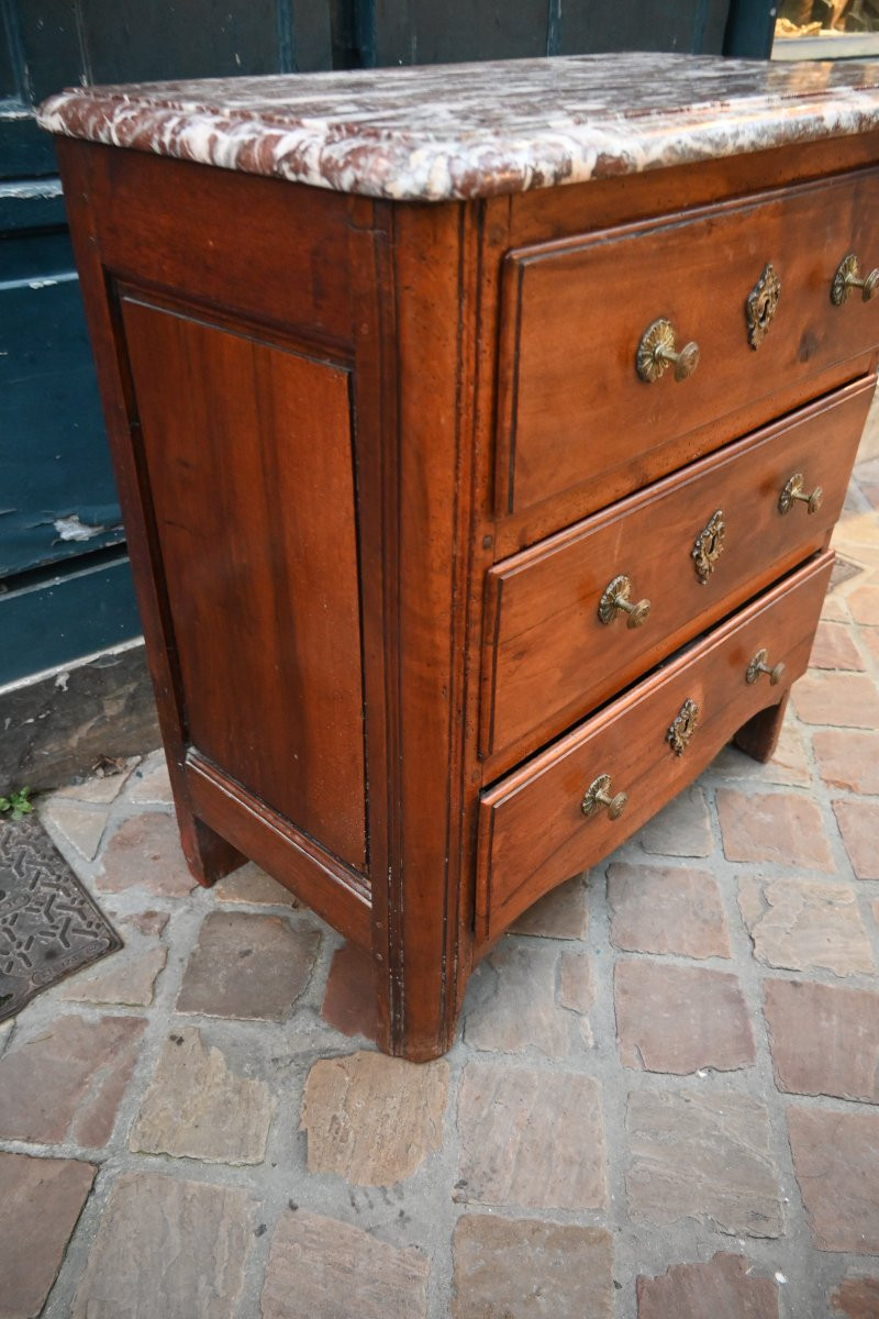 Small Chest Of Drawers, In Natural Wood, Stamped Duval -photo-2