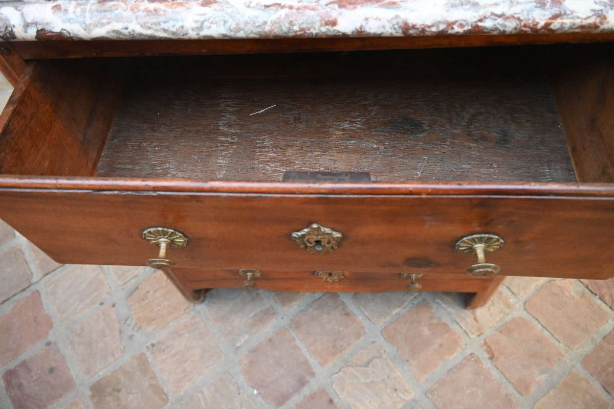 Small Chest Of Drawers, In Natural Wood, Stamped Duval -photo-4