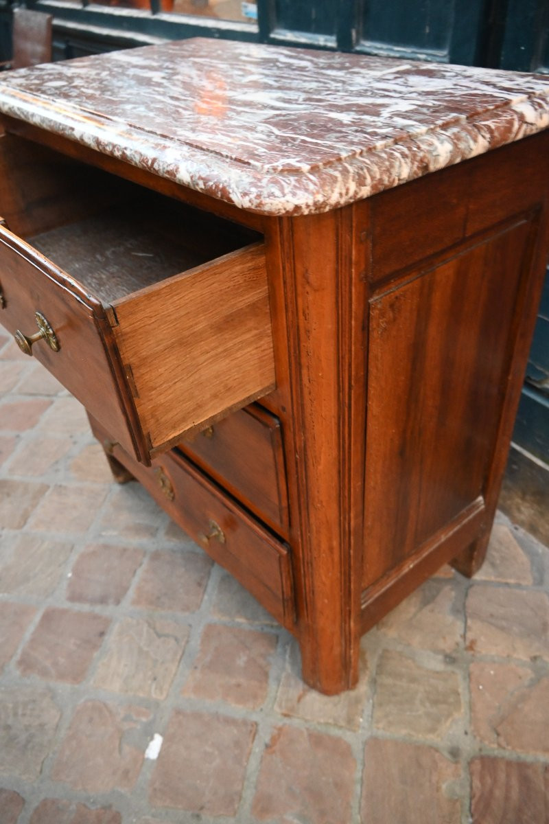 Small Chest Of Drawers, In Natural Wood, Stamped Duval -photo-6