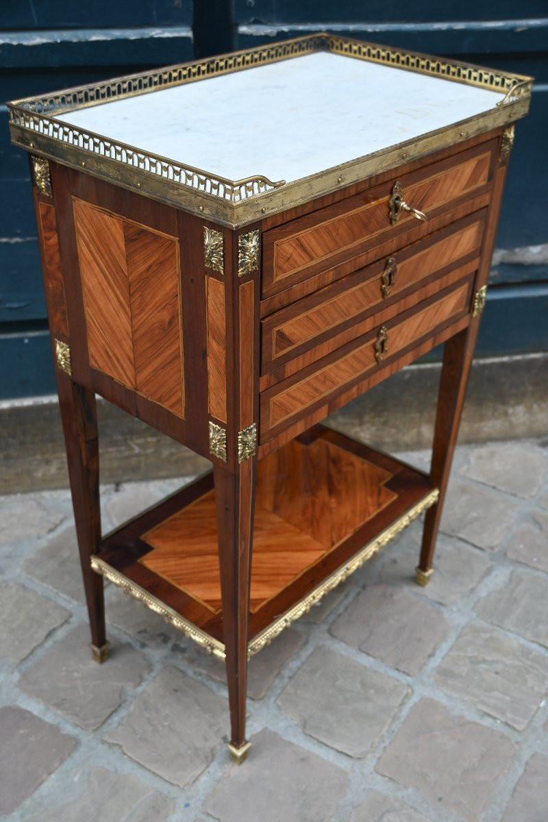 Louis XVI Period Chiffonier Table From The 18th Century-photo-5