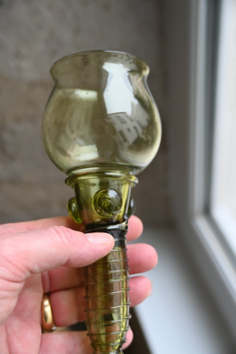  Suite de 10 Verres à vin Roemer dans le gout XVII des Pays Bas -photo-2